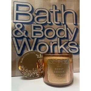 Bath & Body Works Merry Cookie Candle Wax DIY Home Fragrance 3 Wick Jar New